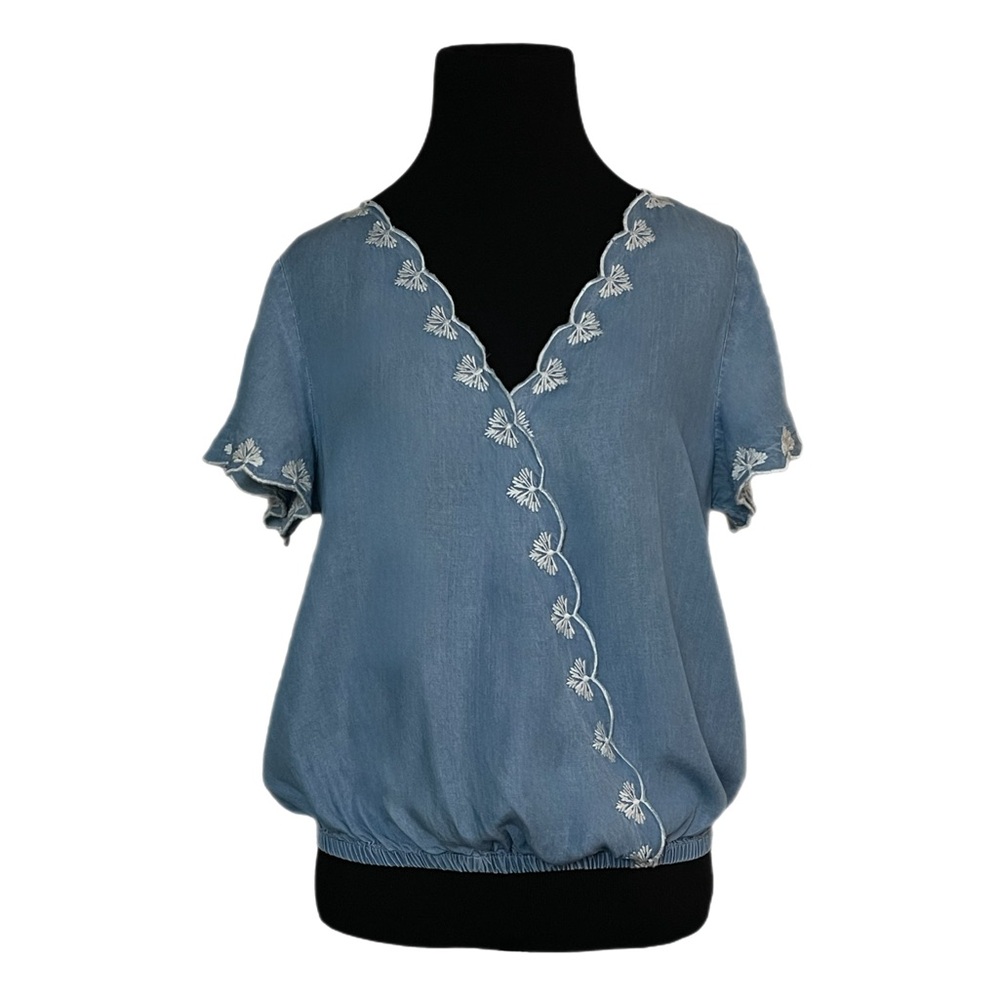 1250C Medium Blue Blouse